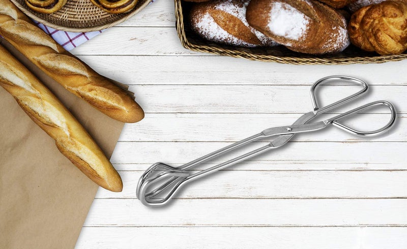 Hiash 9-Inch and 11-Inch Heavy Duty Stainless Steel Kitchen Tongs - Comfortable Ergonomic Grip, Scissor Design, Heat Resistant for BBQ and Cooking - Image 4